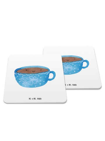 Mr. & Mrs. Panda Glasuntersetzer Kaffee Tasse ohne Spruch in Weiß