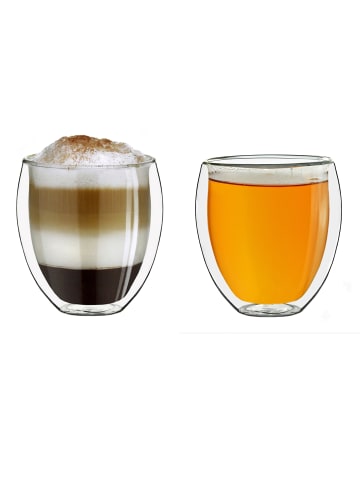 Creano 2er Set Thermoglas dg-b "Kaffeeglas/Teeglas" - 250ml Glas