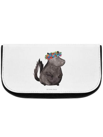 Mr. & Mrs. Panda Kosmetiktasche Stinktier  ohne Spruch in Weiß