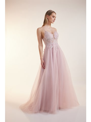 Unique Abendkleid Mystique Mesh Dress in Rose