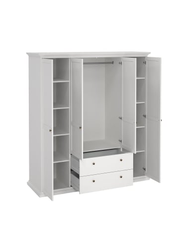 ebuy24 Kleiderschrank Venedig Weiß 181 x 60 cm