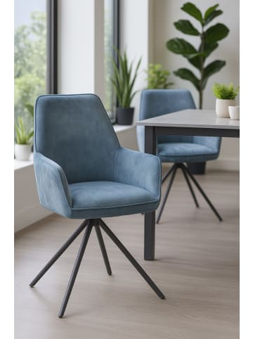 möbel-direkt Armlehnstuhl (2Stück) Carola in blau