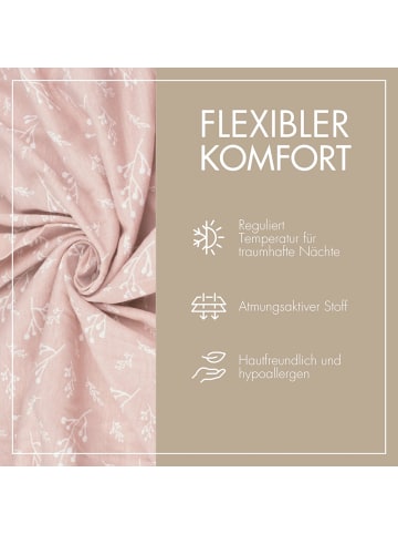 Räuberella Kinder-Spannbettlaken Rose Blüte in Rosa - 140 x 70 cm