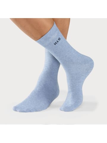 H.I.S Socken in marine, jeans-meliert, hellblau-meliert