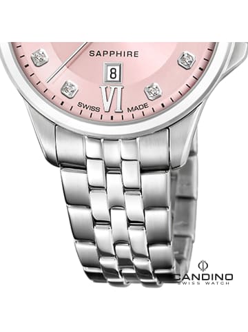 Candino Analog-Armbanduhr Candino Elegance silber mittel (ca. 34mm)