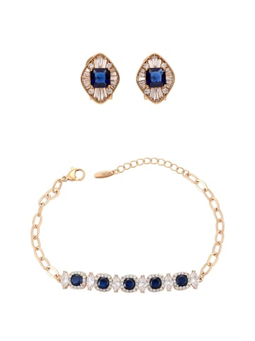 faina Women Jewelry Set in rose gold navy