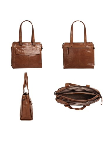 SPIKES & SPARROW Shopper in cognac