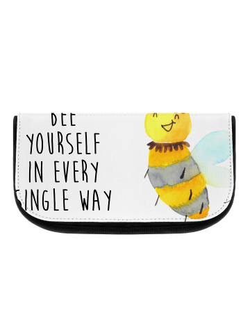 Mr. & Mrs. Panda Kulturbeutel Biene Blume mit Spruch in Weiß