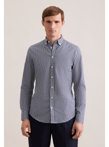 Seidensticker Casual Hemd Slim in Dunkelblau