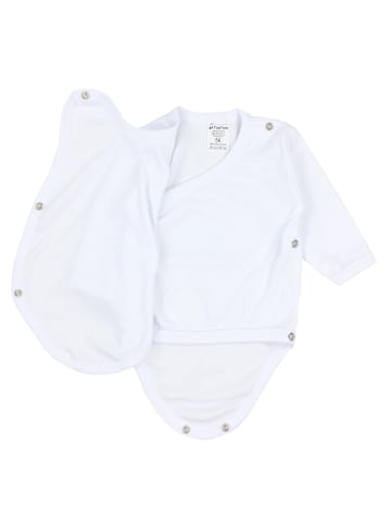 TupTam Baby Langarm Wickelbody im 5er Set in weiß