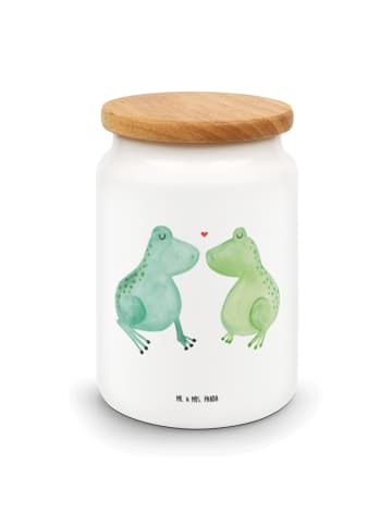 Mr. & Mrs. Panda Teedose Frosch Liebe ohne Spruch in Weiß