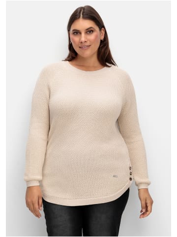 sheego Pullover in beigefarben