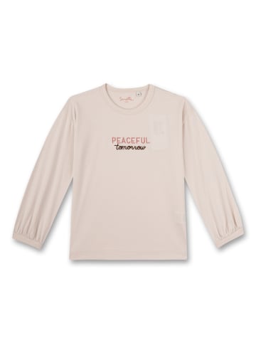 Sanetta Langarmshirt in Beige