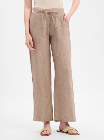 MAC HOSEN Leinenhose Chiara Belt in taupe