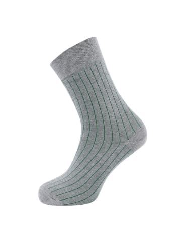 ewers Socken GOTS Rippe in grau  meliert