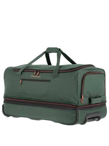 travelite Basics - Rollenreisetasche 98/119L 70 cm erw. (bordeaux) in dunkelgrün