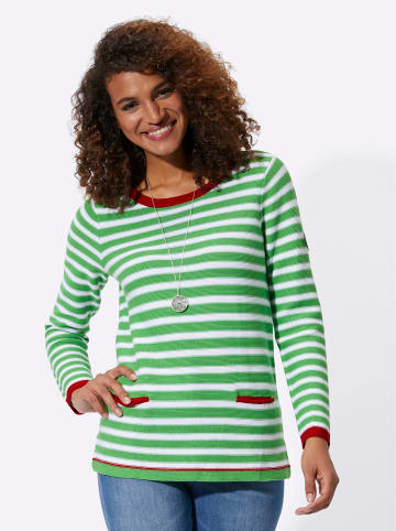 WITT WEIDEN Pullover in apfel-weiß-gestreift