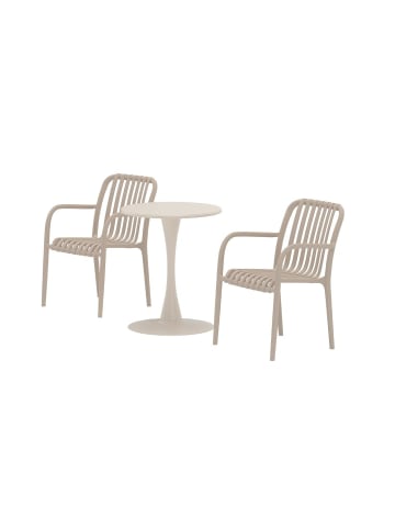 ebuy24 Cafeset Limnos (3-teilig) Beige 60 x 60 cm