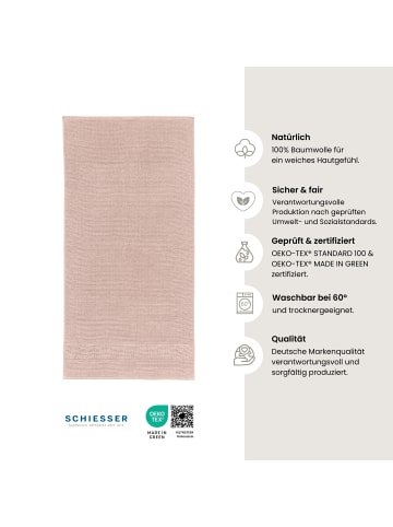 Schiesser 2er-Set: Duschtücher Turin in Hellrosa