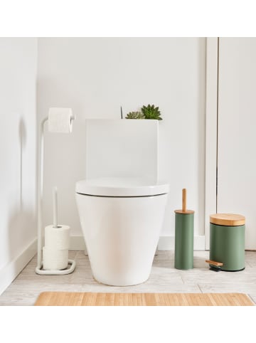 Zeller Toilettenpapierständer aus Metall in Weiß, (B) 18 x (H) 73 x (L) 18 cm