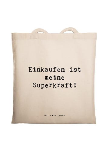 Mr. & Mrs. Panda Tragetasche Spruch Tragetasche Einkauf mit Spruch in Creme
