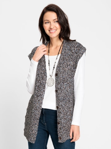 WITT WEIDEN Longweste in rauchblau-meliert