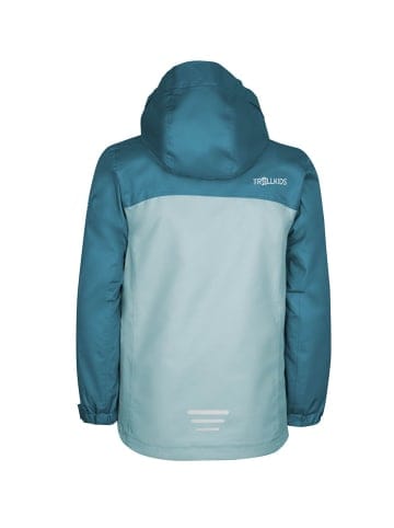 Trollkids Regenjacke "Nusfjord" in Gletschergrün/Petrol