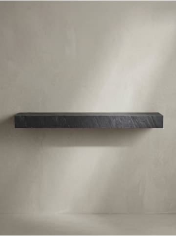 KADIMA DESIGN Wandregal 120x10x20cm Mango Massivholz/Steinoptik Hängeregal Modern