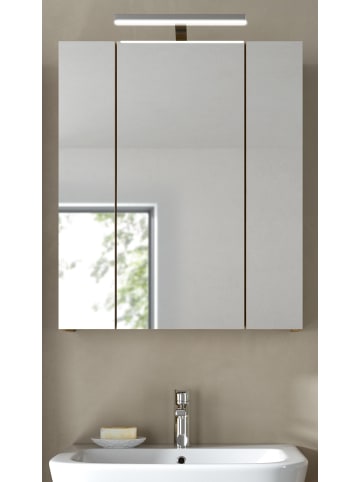 Inn.Furn Spiegelschrank Artisan Eiche, Badschrank 3-türig, 60 x 70 cm