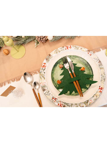 Atmosphera Créateur d'intérieur Unterteller mit Weihnachtsmotiv in Mehrfarben, Ø 33 cm
