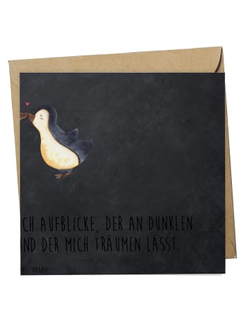 Mr. & Mrs. Panda Grußkarte Pinguin Liebe mit Spruch in Kreidetafel