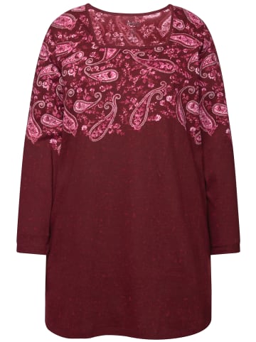 Ulla Popken Longshirt in dunkle beere
