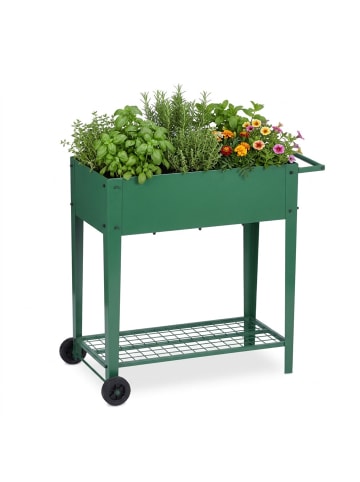 relaxdays Hochbeet in Grün - (B)85 x (H)80 x (T)50 cm
