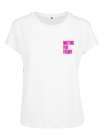 Mister Tee T-Shirt kurzarm in white/pink