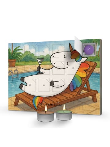 Mr. & Mrs. Panda Adventskalender Einhorn Blümchentail Design ohne Sp... in Weiß