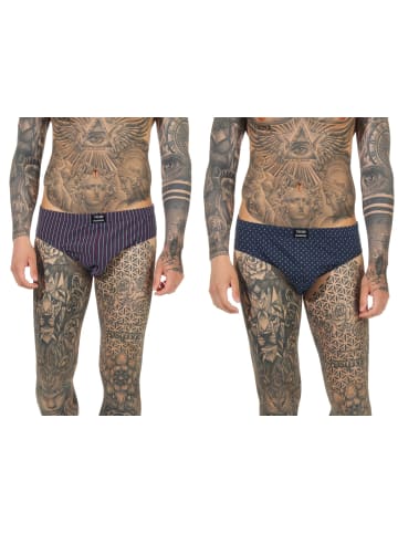 NORMANN Rio Slip Dess - 66418 in Ringel marine/weiß