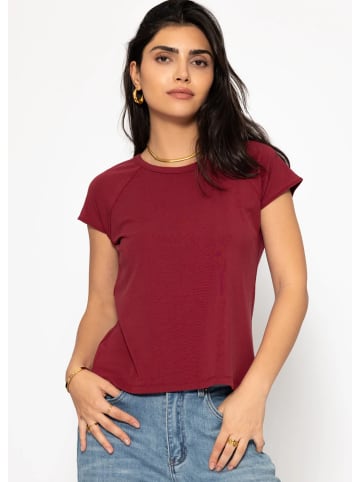 SASSYCLASSY T-Shirt mit Raglannaht in Burgundy