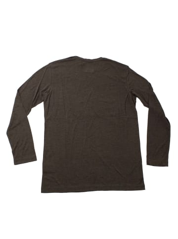 Jack Wolfskin Langarmshirt Print Longsleeve Shirt Herren Sportshirt Berg Wandershirt in Braun