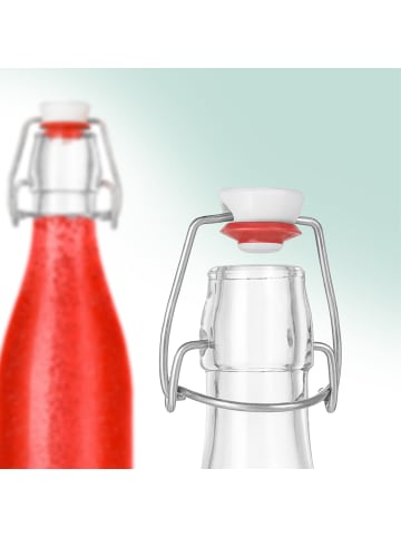 relaxdays 6x Flasche in Transparent - 500 ml