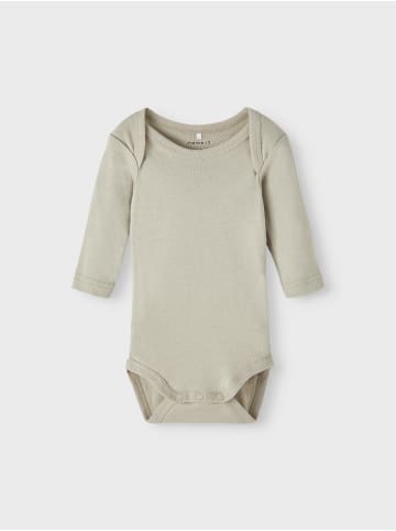 name it langarm Baby Bodys im 3er Pack "Elefant" London Fog 50