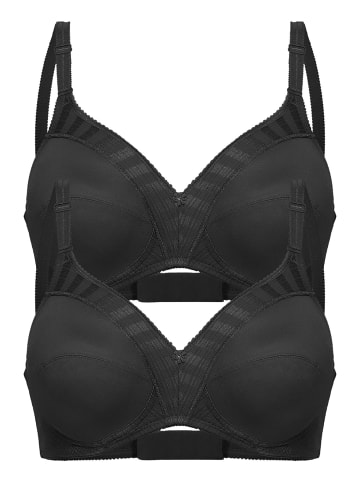 Felina 2er Pack BH ohne Bügel in schwarz schwarz