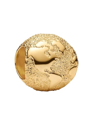 Pandora Charm Strukturierter Globus Mini Goldfarben