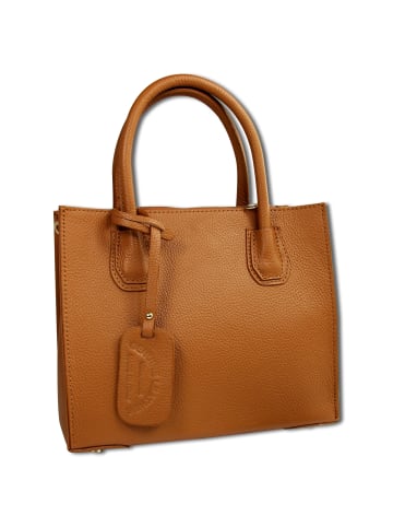 Toscanto Toscanto Handtasche, Schultertasche Leder braun, camel, tan ca. 26cm