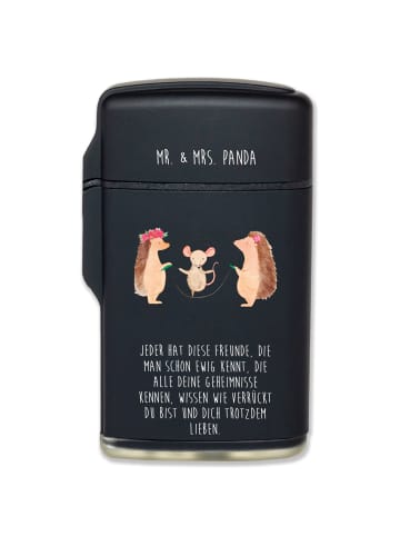 Mr. & Mrs. Panda Feuerzeug Igel Seilhüpfen mit Spruch in Schwarz