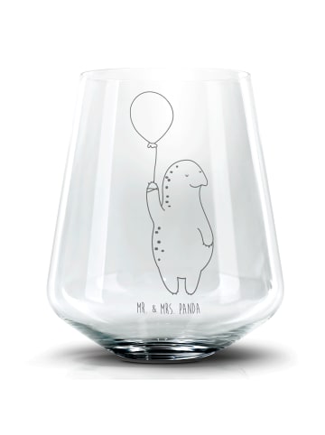 Mr. & Mrs. Panda Blümchentail Glas Schildkröte Luftballon ohne Spruch in Transparent