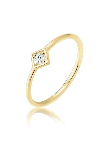 Elli DIAMONDS  Ring 375 Gelbgold Verlobungsring, Viereck in Gold