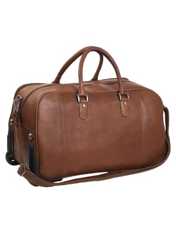 The Chesterfield Brand Wax Pull Up 2 Rollen Reisetasche Leder 60 cm in cognac