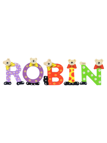 Playshoes Deko-Buchstaben "ROBIN" in bunt