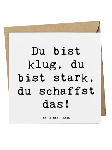 Mr. & Mrs. Panda Deluxe Karte Spruch Erster Schultag Motivation ... in Weiß