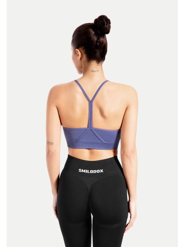 SMILODOX Sport BH Solid Scrunch in Dunkelblau